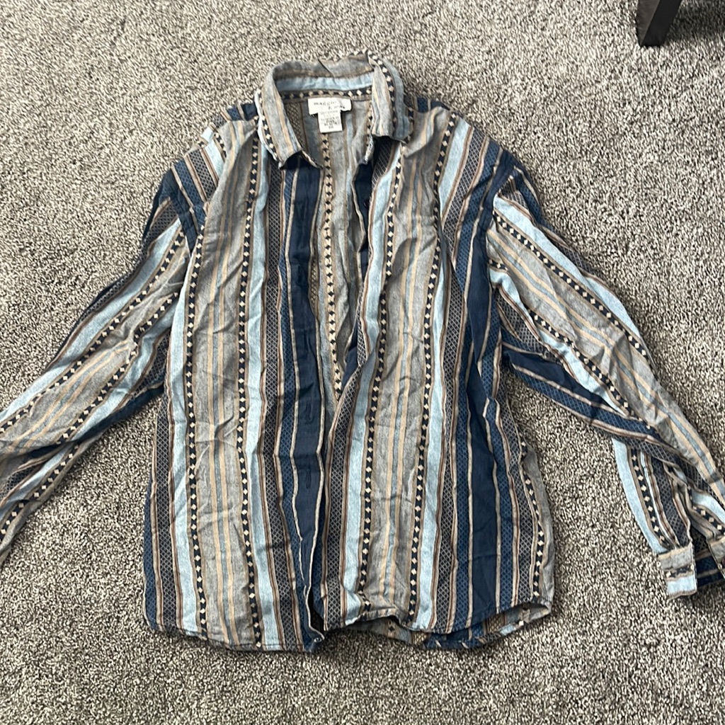 Unique Print Button Down